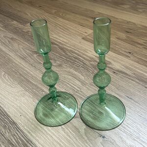 Poker Glass candlestick holders